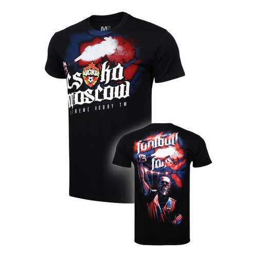 Футболка ПФК ЦСКА Football Fans, черная, XXL