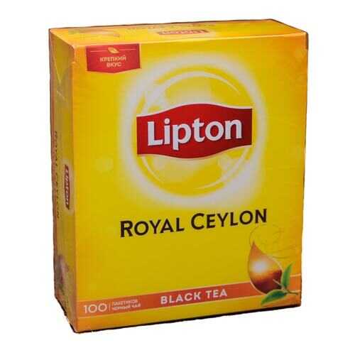 Чай Lipton royal ceylon черный байховый цейлонский 100 пакетиков