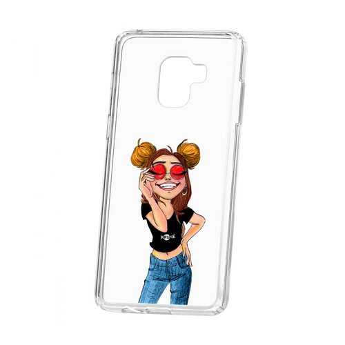 Чехол Samsung Galaxy A8+ 2018 (A730) Kruche Print Smiling