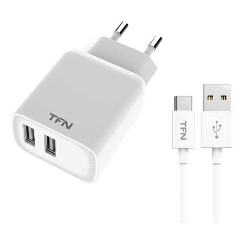 Сетевое зарядное устройство TFN Rapid+ 2xUSB 2.4A White