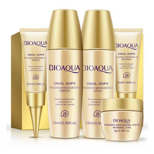 Набор BioAqua 5-ти ступенчатой системой ухода с муцином улитки Snail Dope 160 гр