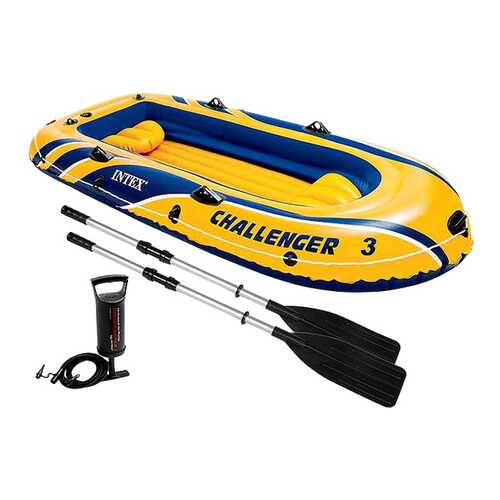 Лодка Intex Challenger 3 Set 2,95 x 1,48 м blue/yellow