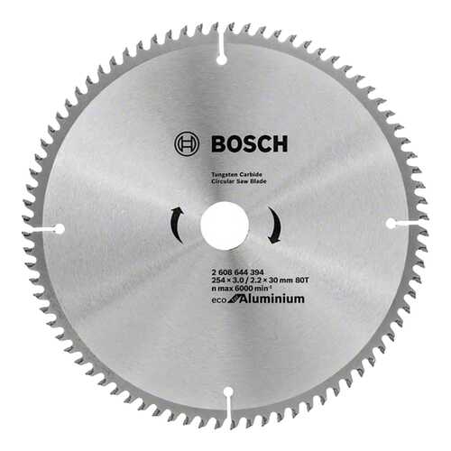 Диск по дереву Bosch ECO ALU/Multi 254x30-80T 2608644394