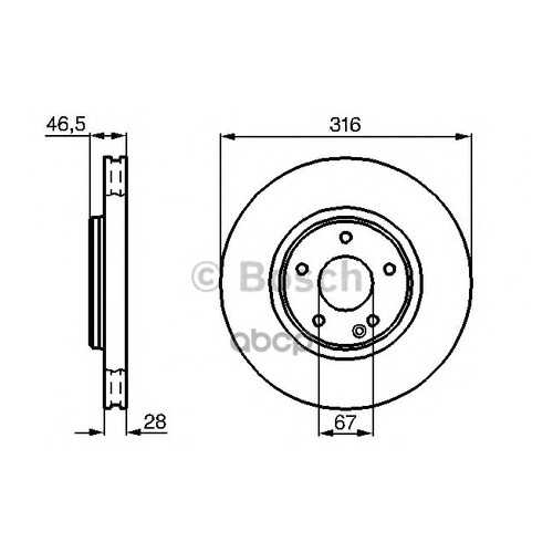 Тормозной диск Bosch 0986478625