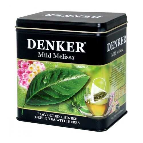 Чай Denker Mild Melissa зеленый с добавками 25 пирамидок