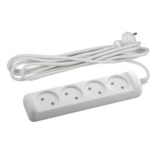 Удлинитель ЭРА U-4-5m, 4 розетки, 5 м, White