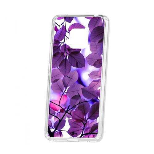 Чехол Kruche Huawei Mate 20 Pro Print Purple leaves