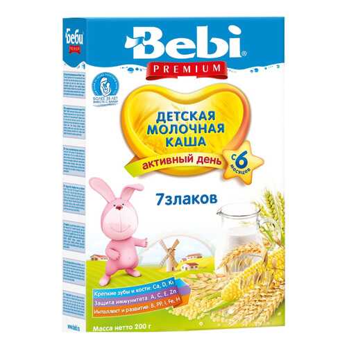 Каша молочная Bebi 7 злаков с 6 мес. 200 г