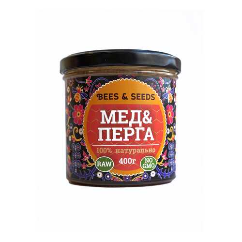Медовый урбеч Bees&Seeds. Натуральный продукт с мёдом и пергой, 400 г