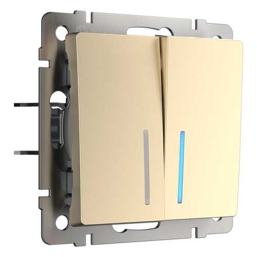 Выключатель Werkel WL11-SW-2G-LED шампань