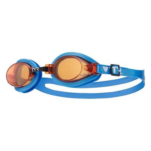 Очки для плавания TYR Qualifier Goggle LGQUAL, 3-10 лет, синие/желтые (700 Amber)