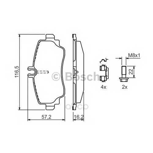 Тормозные колодки дисковые Bosch 0986424470