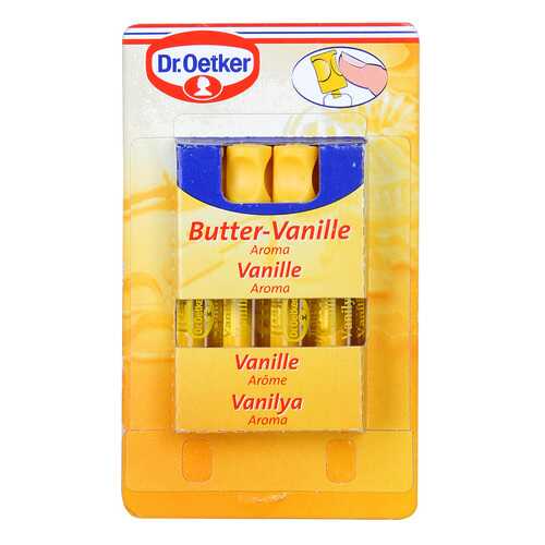 Ароматизатор Dr.Oetker пищевой сливочная ваниль 2 мл 4 штуки