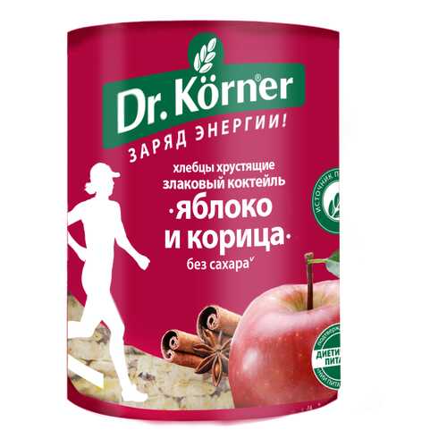 Хлебцы Dr.Korner злаковый коктейль яблочный с корицей 90 г