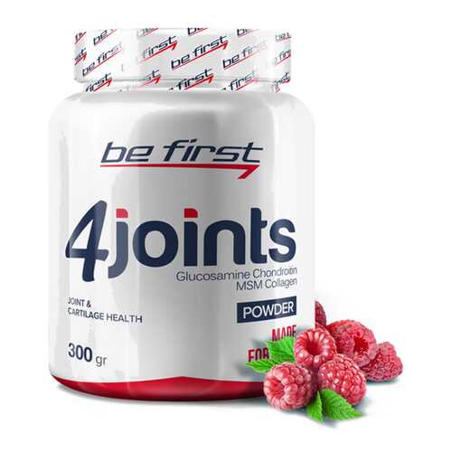 Средство для суставов и связок Be First 4joints в порошке 300 г, малина