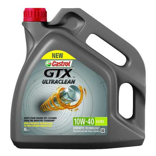 Моторное масло Castrol GTX Ultraclean 10W-40 4л
