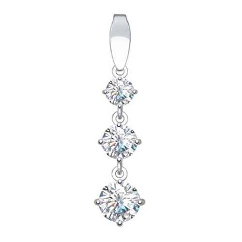 Подвеска SOKOLOV из серебра со Swarovski Zirconia 89030011