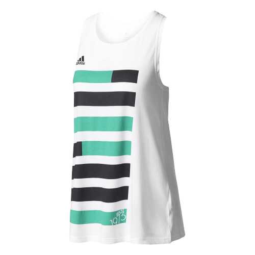 Майка Adidas S99186, белый/салатовый, XXS INT
