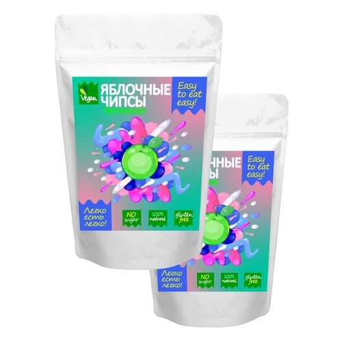 Чипсы фруктовые Easy to eat easy натуральные кисленькие яблочные 2 шт 60 г