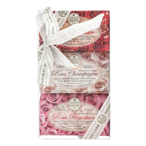 Косметическое мыло Nesti Dante Rosa Gift Kit 3x150 г