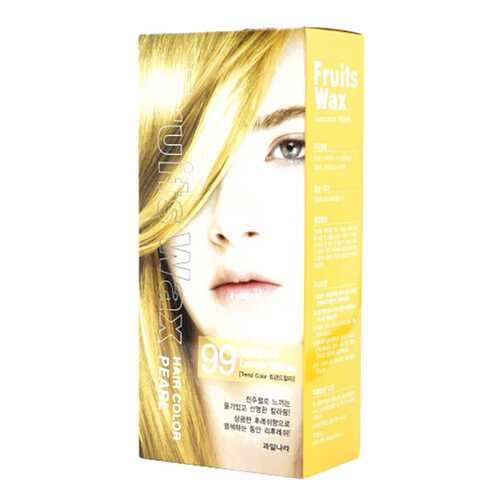 Краска для волос Welcos Fruits Wax Pearl Hair Color 99 Lemon Yellow 60 мл