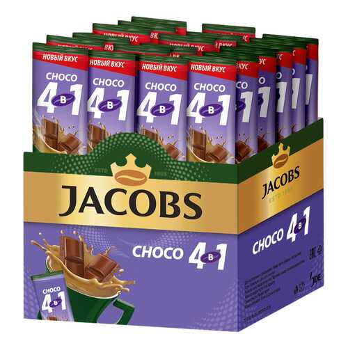 Кофе растворимый Jacobs 4в1 choco 24 стика