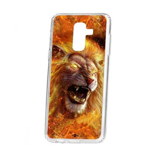 Чехол Kruche Samsung Galaxy A6 Plus (2018) A605f Print Лев