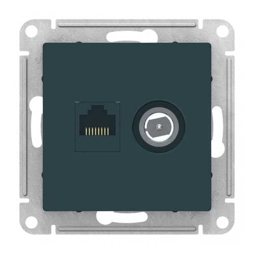 Розетка SE AtlasDesign Изумруд двойная комп+ТВ, RJ45+TV, кат.5E, механизм