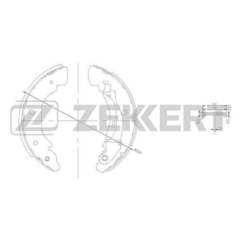 Комплект тормозных колодок ZEKKERT BK-4100