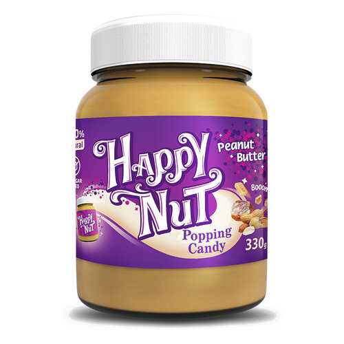 Арахисовая паста HAPPY NUT со взрывной карамелью 330 г