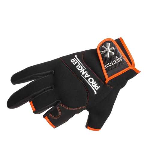 Перчатки мужские Norfin Pro Angler 3 CUT Gloves 3, черные/оранжевые, L