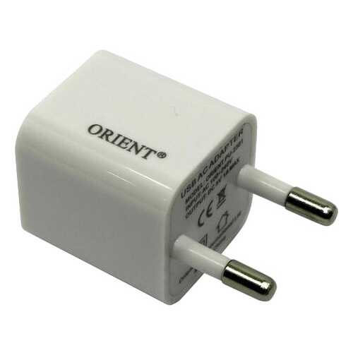 Сетевое зарядное устройство ORIENT PU-2301 1 USB 1A White