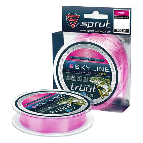 Леска монофильная Sprut Skyline Evo Tech Pro Pink 100 м, 0,165 мм, 4,95 кг