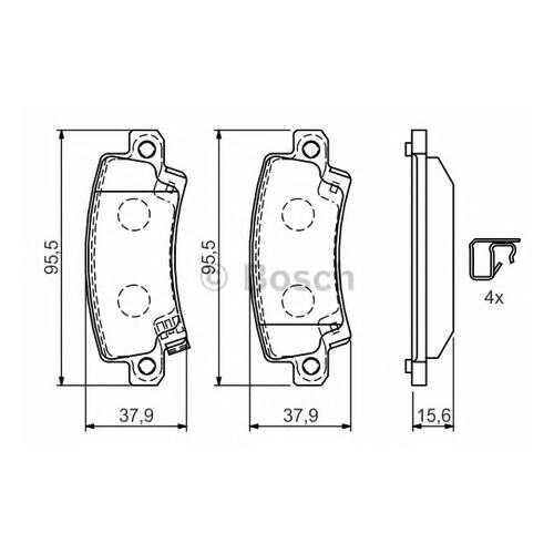 Комплект тормозных колодок Bosch 0986424790