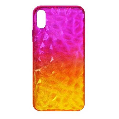 Чехол Crystal Krutoff для iPhone X/XS Yellow/Rose