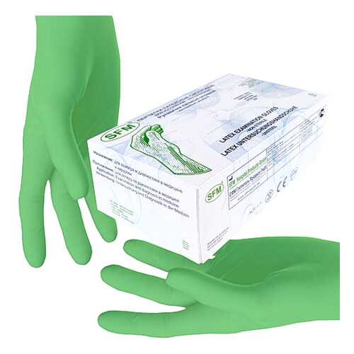 Перчатки медицинские с запахом мяты 50 пар SFM Hospital Products SMOOTH SKIN mint 50