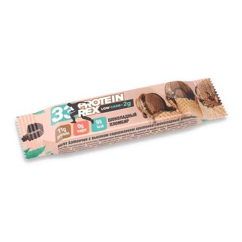 ProteinRex Протеиновые батончики LOW CARB (33%) 35 г, 18 шт, вкус: шоколадный пломбир