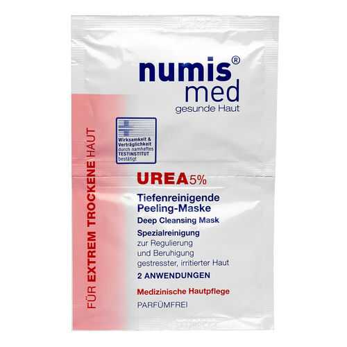 Numis® med Глубоко очищающая маска для лица с 5 % мочевиной, двойное саше по 8 мл