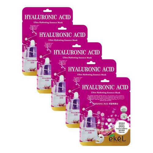 Набор масок Ekel с гиалуроновой кислотой Ultra Hydrating Mask Hyaluronic Acid (5 шт)
