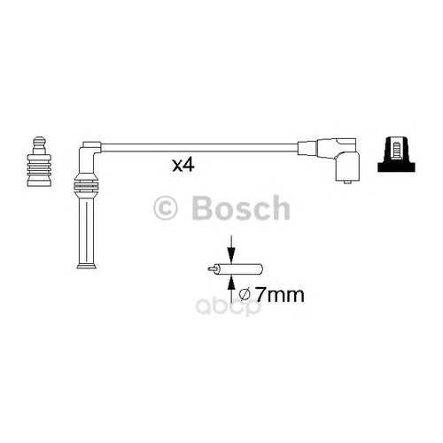 Провод высоковольтный комплект Bosch 0986356778