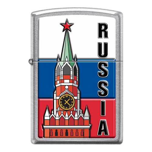 Зажигалка Zippo 207 Kremlin Flag Russia Street Chrome