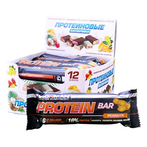 Батончик Ironman Protein Bar 12 50 г, 12 шт., орех