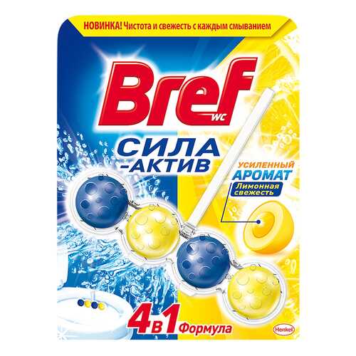 Чистящее средство для унитаза Bref сила-актив лимонная свежесть 50 г