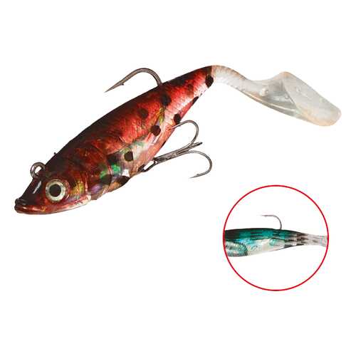 Виброхвост оснащенный Mikado Crystal Fish WXH-66 10 см, 37, 2 шт.