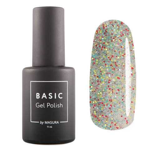 Гель-лак Masura BASIC Лаймовый Твид, 11мл