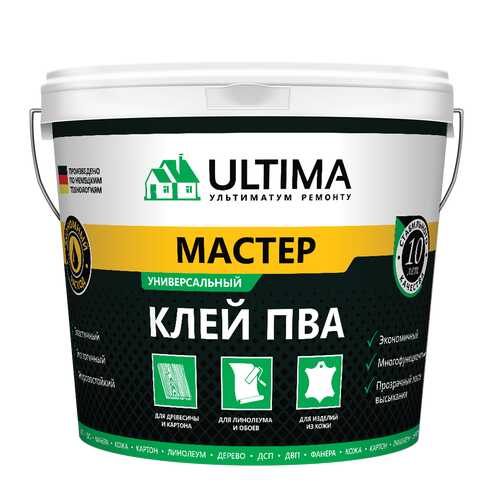 Клей ПВА ULTIMA МАСТЕР, ведро 2,3кг, ULTMST23