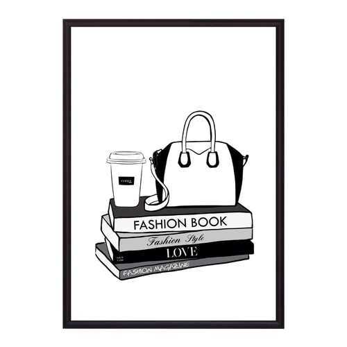 Постер в рамке Fashion book 50х70 см