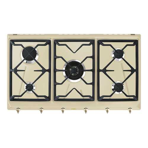 Встраиваемая варочная панель газовая Smeg SRV 896 POGH Beige