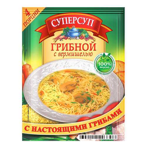 Суперсуп Русский Продукт грибной с вермишелью 70 г