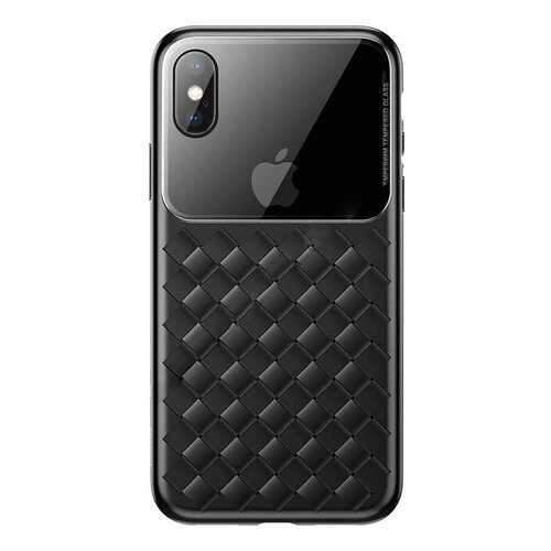 Чехол Baseus Glass & Weaving (WIAPIPH58-BL01) для iPhone X/Xs (Black)